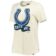 Indianapolis Colts New Era Women's Chrome Sideline T-Shirt - Cream T-shirts