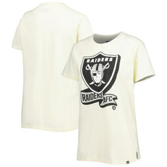 Las Vegas Raiders New Era Women's Chrome Sideline T-Shirt - Cream T-shirts