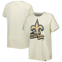 New Orleans Saints New Era Women's Chrome Sideline T-Shirt - Cream T-shirts