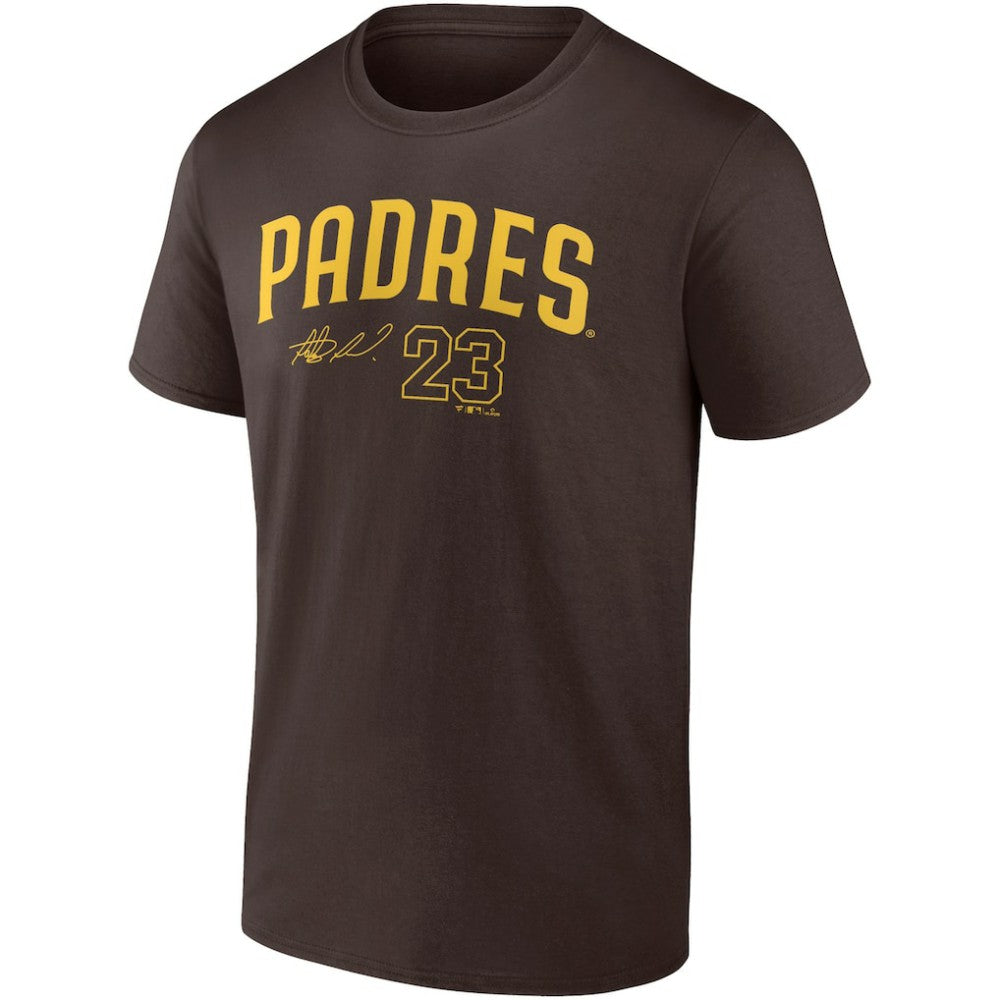 Fernando Tatis Jr. San Diego Padres Fanatics Player Name & Number T-Shirt - Brown T-shirts