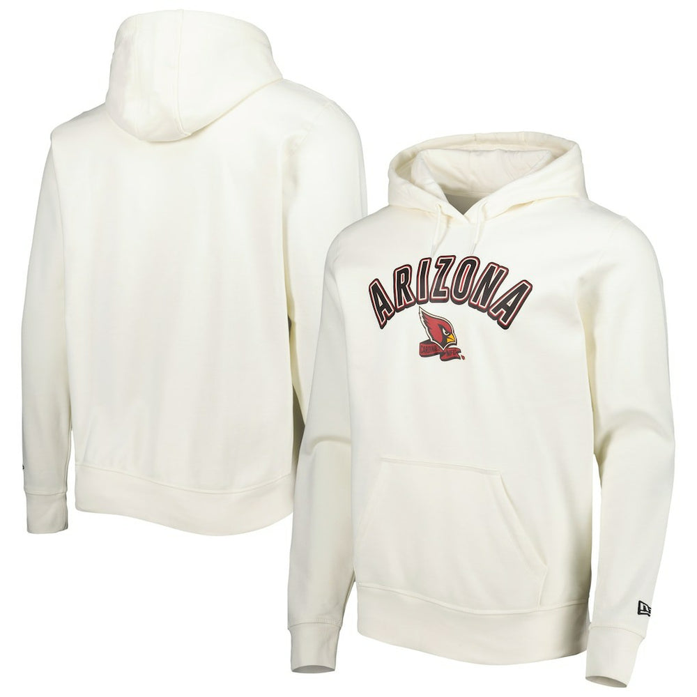 Arizona Cardinals New Era Sideline Chrome Pullover Hoodie - Cream Hoodies