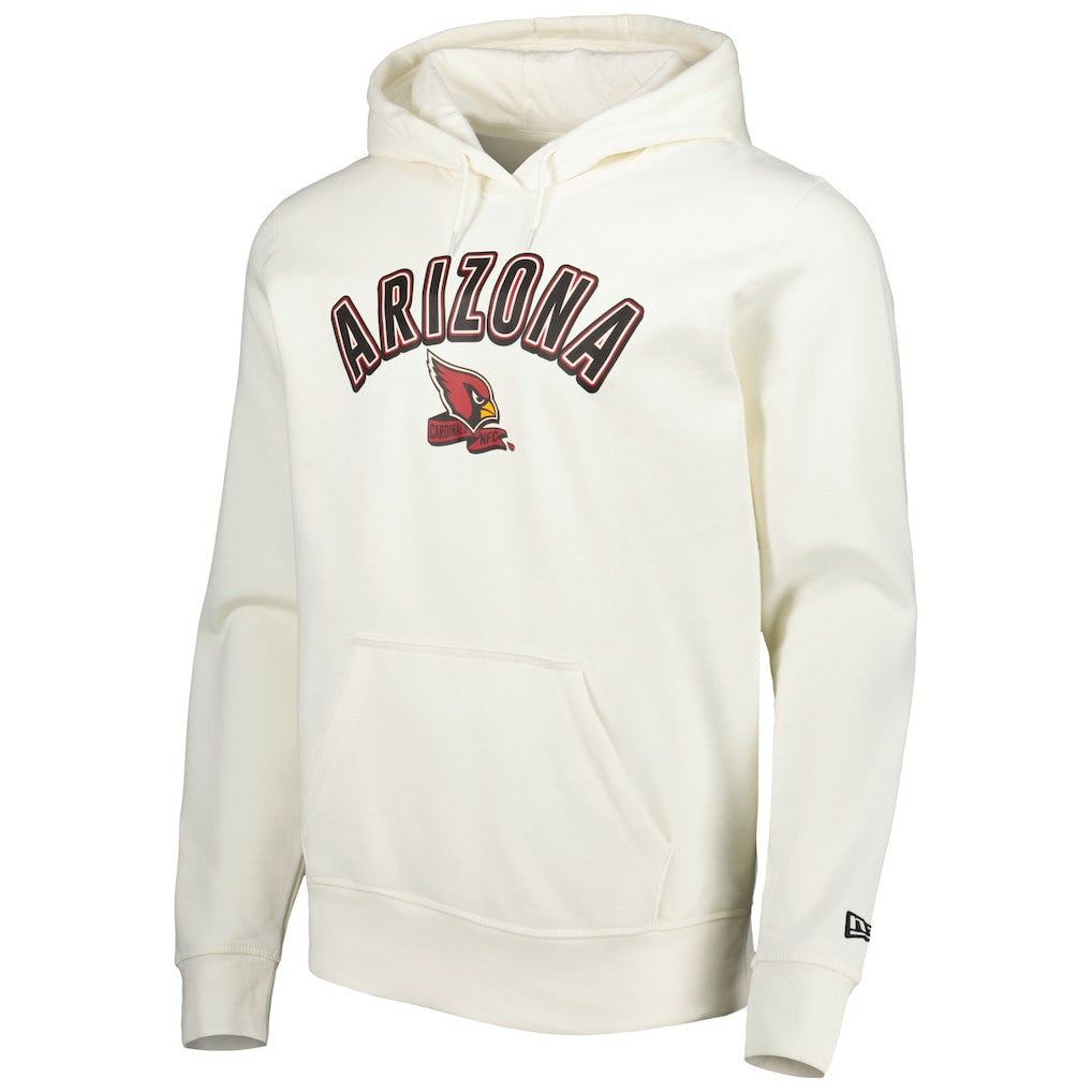Arizona Cardinals New Era Sideline Chrome Pullover Hoodie - Cream Hoodies