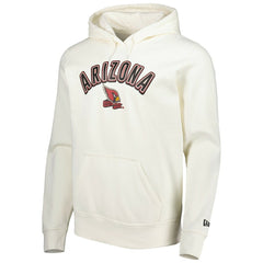 Arizona Cardinals New Era Sideline Chrome Pullover Hoodie - Cream Hoodies