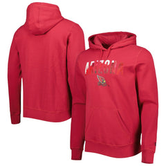 Arizona Cardinals New Era Ink Dye Pullover Hoodie - Cardinal Hoodies