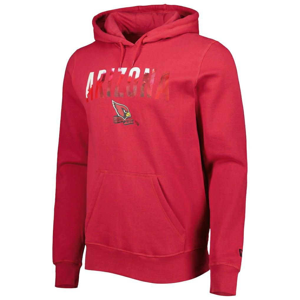 Arizona Cardinals New Era Ink Dye Pullover Hoodie - Cardinal Hoodies