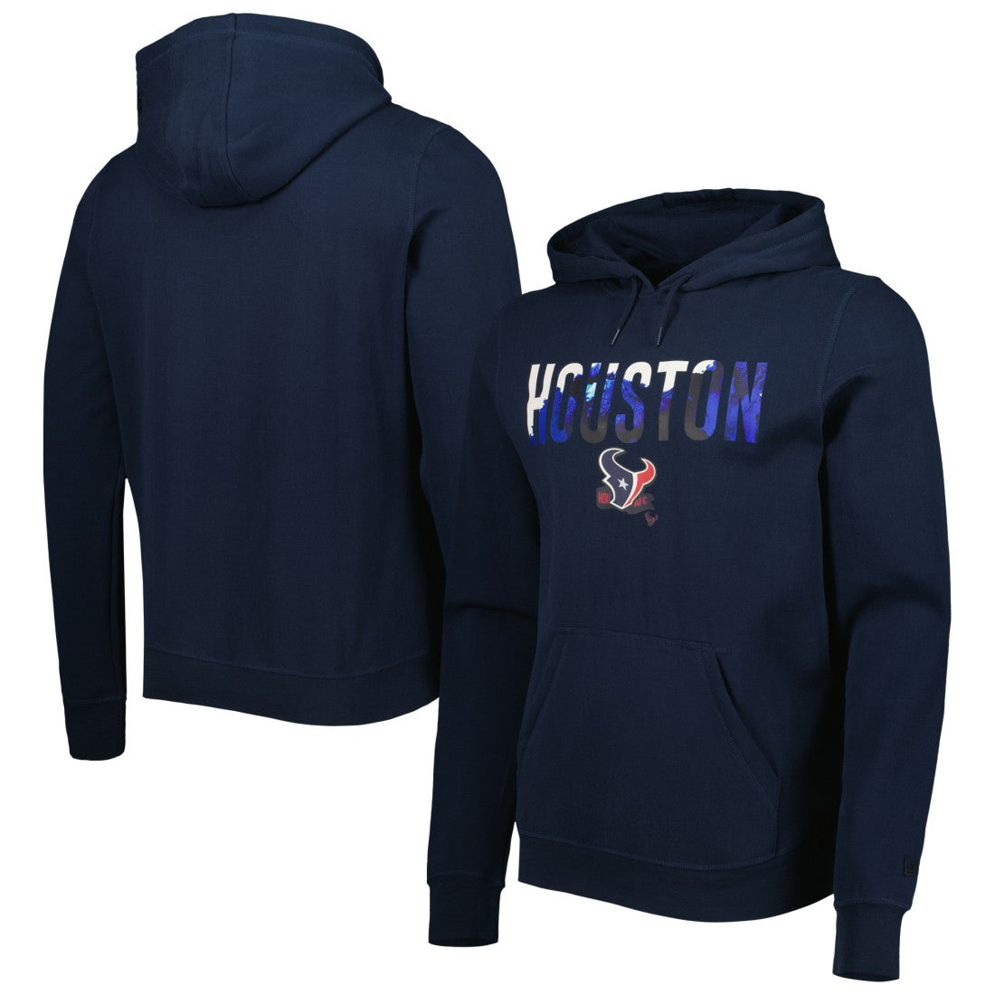 Houston Texans New Era Ink Dye Pullover Hoodie - Navy Hoodies