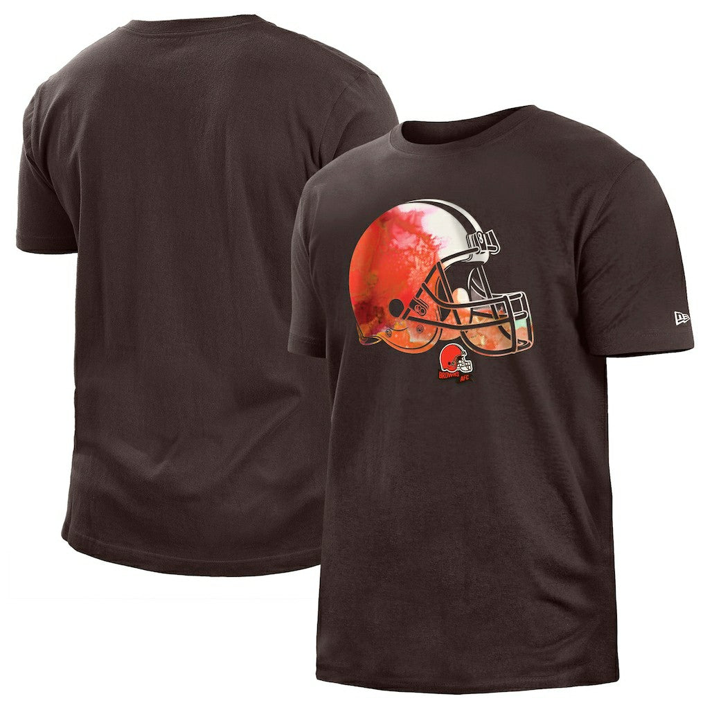 Cleveland Browns New Era 2022 Sideline Ink Dye T-Shirt - Brown T-shirts