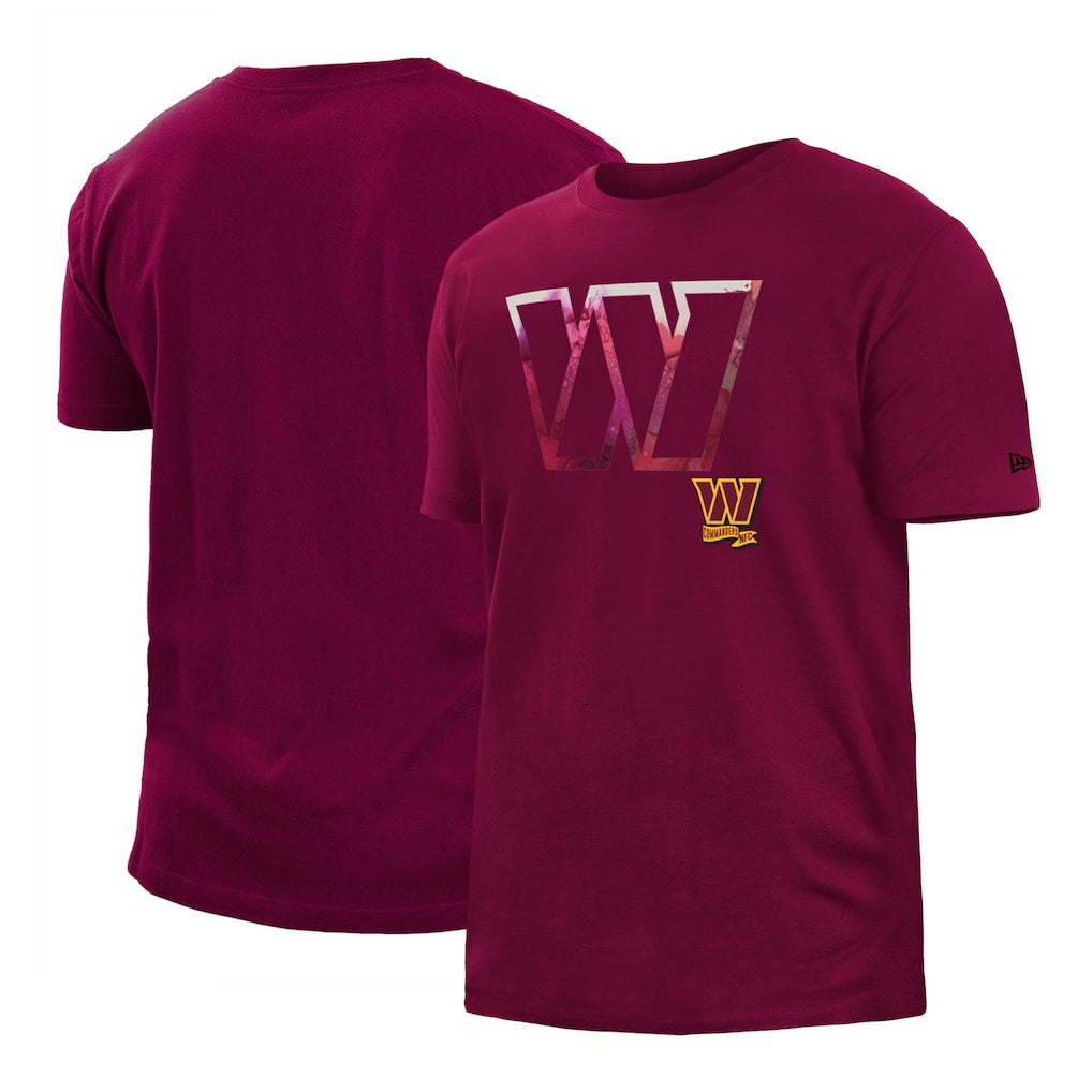 Washington Commanders New Era 2022 Sideline Ink Dye T-Shirt - Burgundy T-shirts