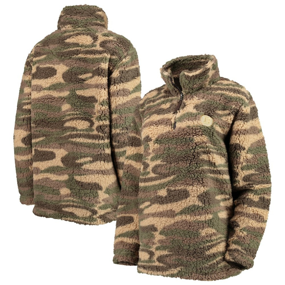 Boston Bruins G-III Sports by Carl Banks Women's Sherpa Quarter-Zip Jacket - Camo | US 4692598