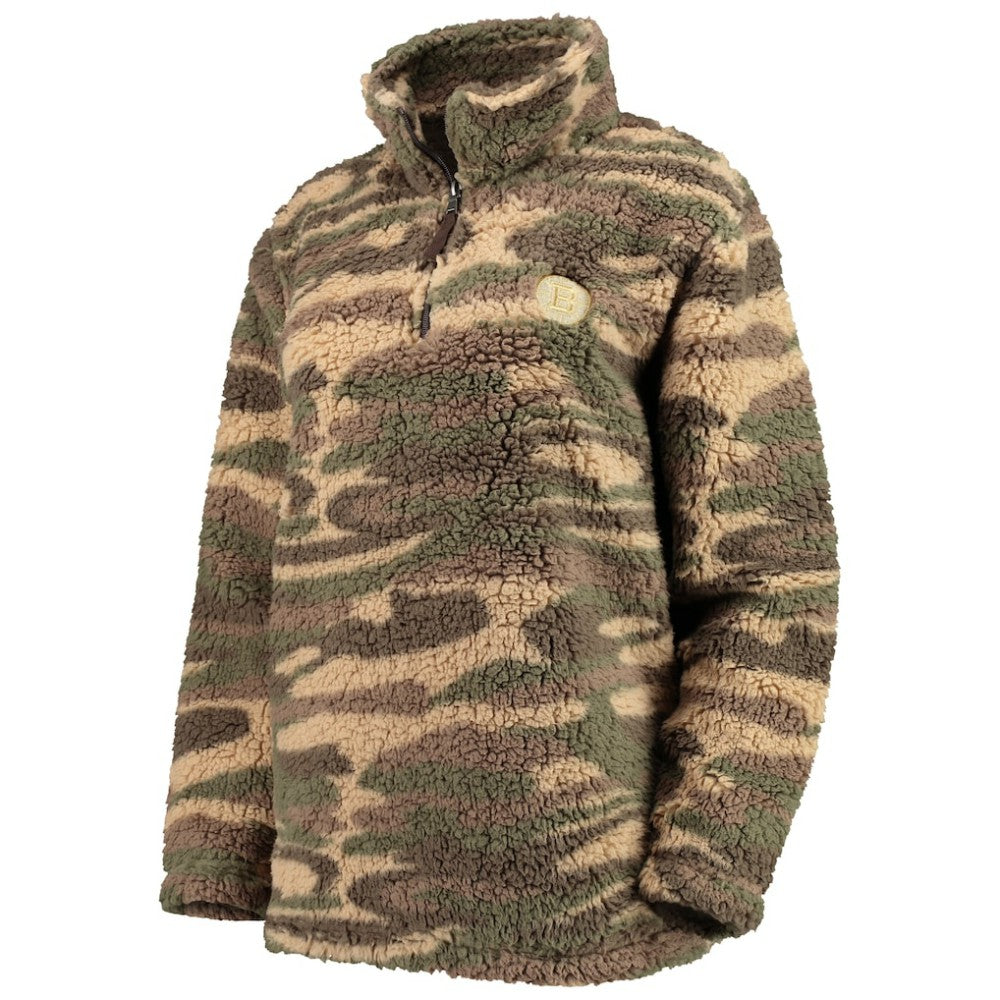 Boston Bruins G-III Sports by Carl Banks Women's Sherpa Quarter-Zip Jacket - Camo | US 4692598