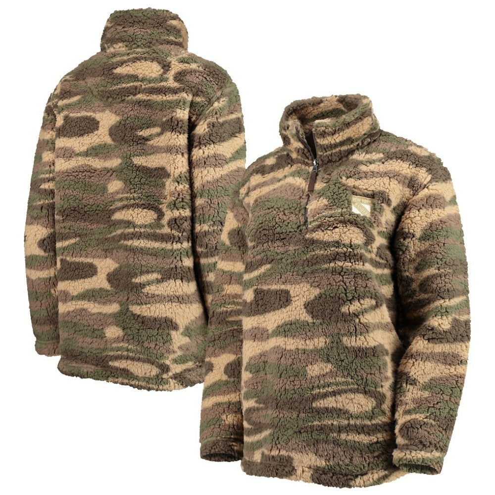 New York Rangers G-III Sports by Carl Banks Women's Sherpa Quarter-Zip Jacket - Camo | US 4692600
