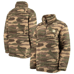 New York Rangers G-III Sports by Carl Banks Women's Sherpa Quarter-Zip Jacket - Camo | US 4692600