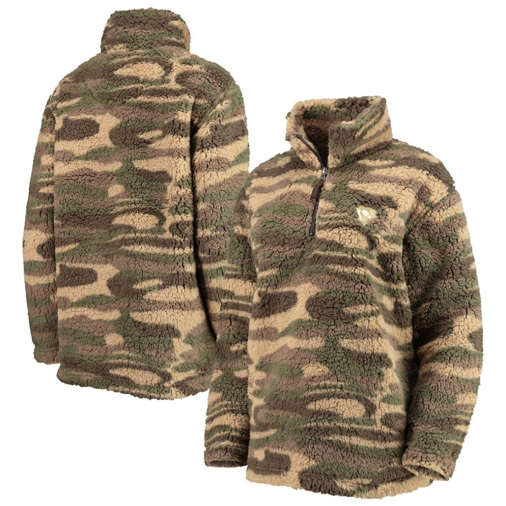 Pittsburgh Penguins G-III Sports by Carl Banks Women's Sherpa Quarter-Zip Jacket - Camo | US 4692601