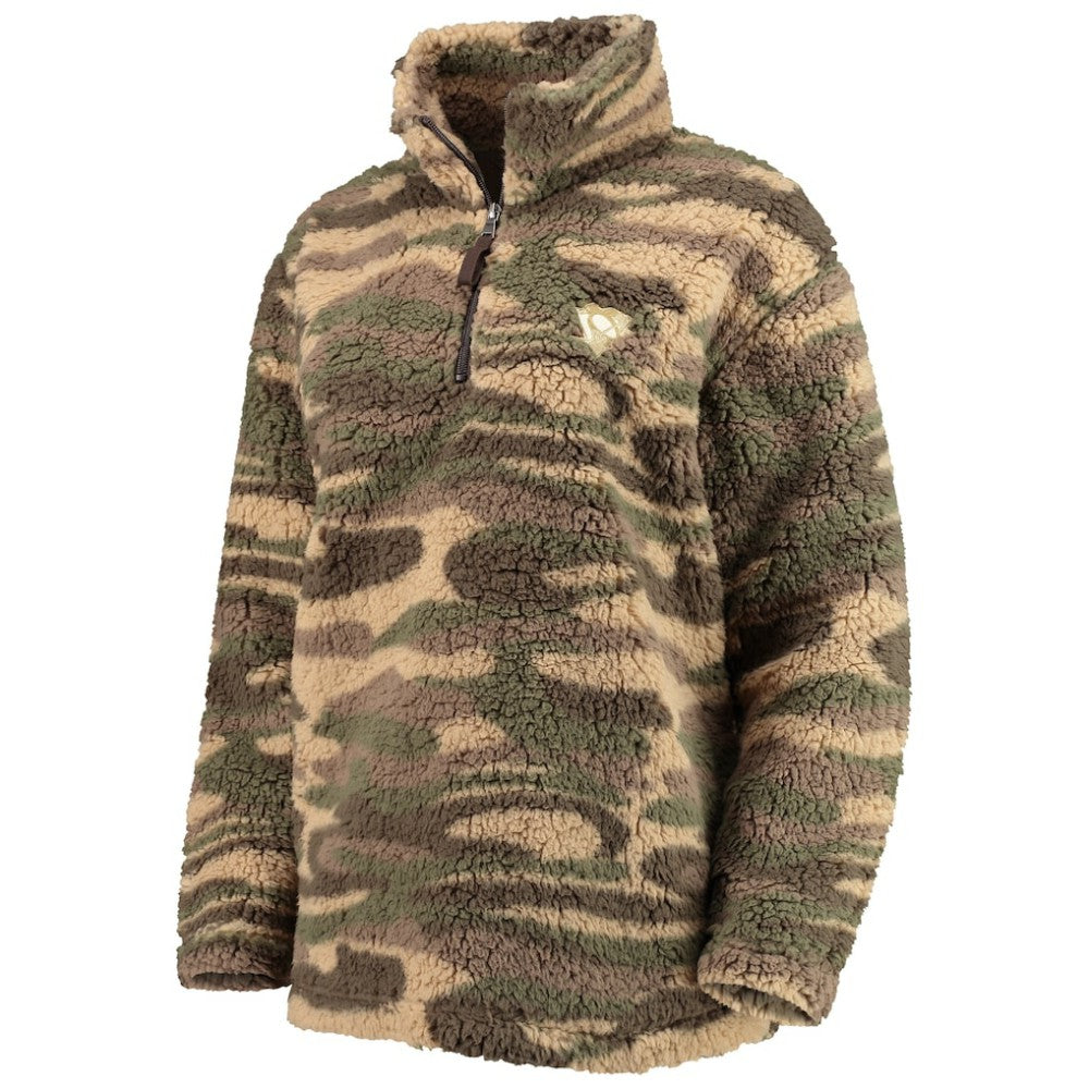 Pittsburgh Penguins G-III Sports by Carl Banks Women's Sherpa Quarter-Zip Jacket - Camo | US 4692601
