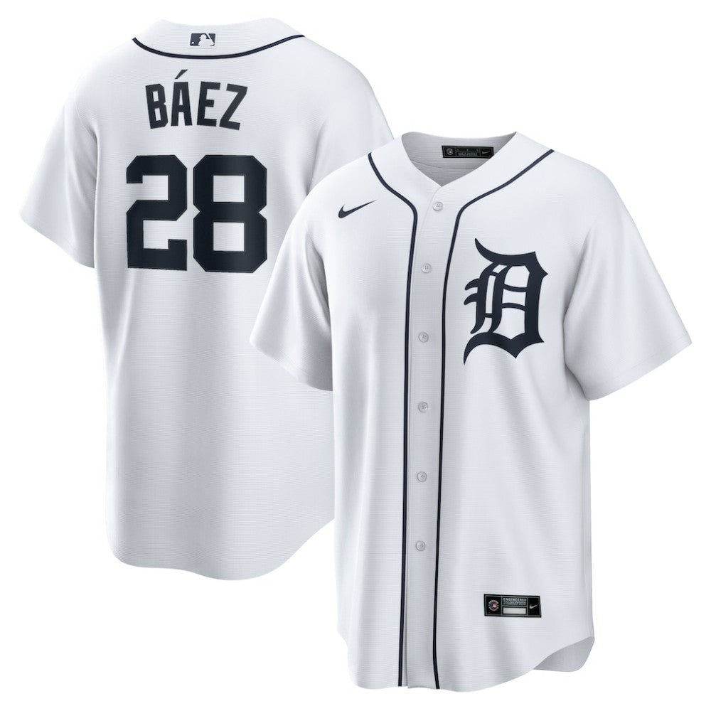 Javier Baez Detroit Tigers Nike Home Replica Player Jersey - White Jerseys