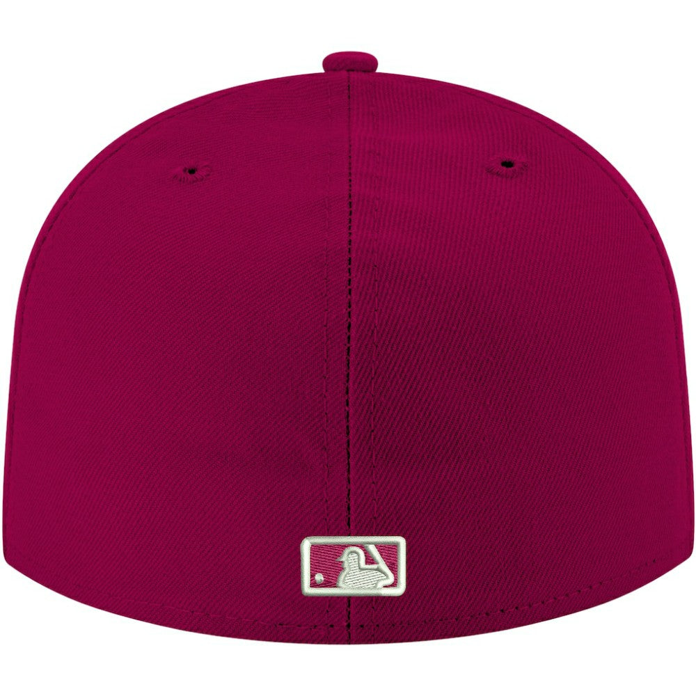 Washington Nationals New Era White Logo 59FIFTY Fitted Hat - Cardinal Hats