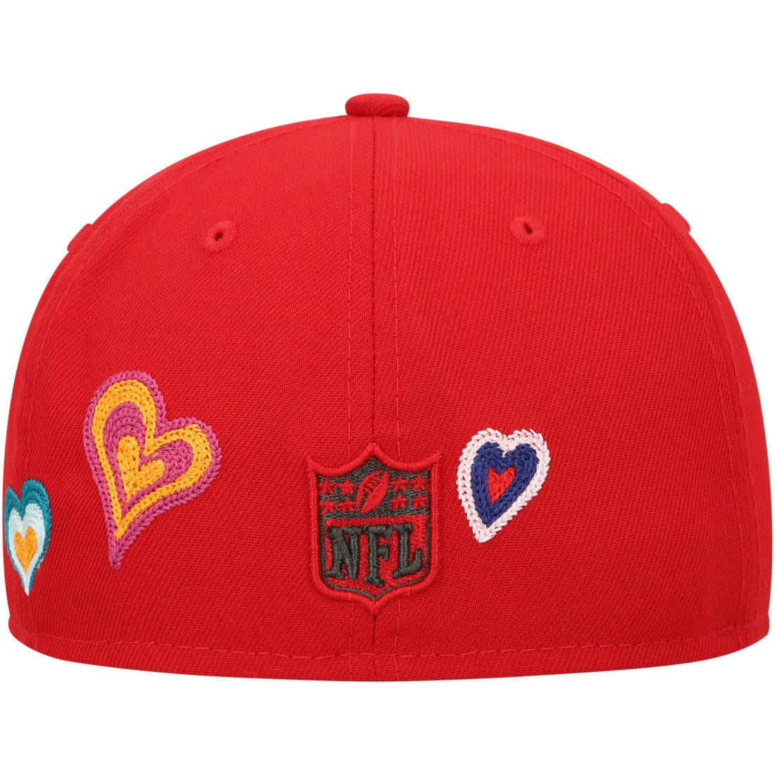 Tampa Bay Buccaneers New Era Chain Stitch Heart 59FIFTY Fitted Hat - Scarlet Hats