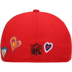 Kansas City Chiefs New Era Chain Stitch Heart 59FIFTY Fitted Hat - Red Hats