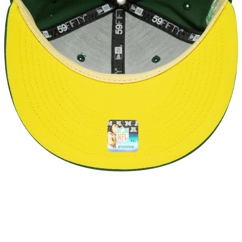 Green Bay Packers New Era Super Bowl XXXI Citrus Pop 59FIFTY Fitted Hat - Green Hats