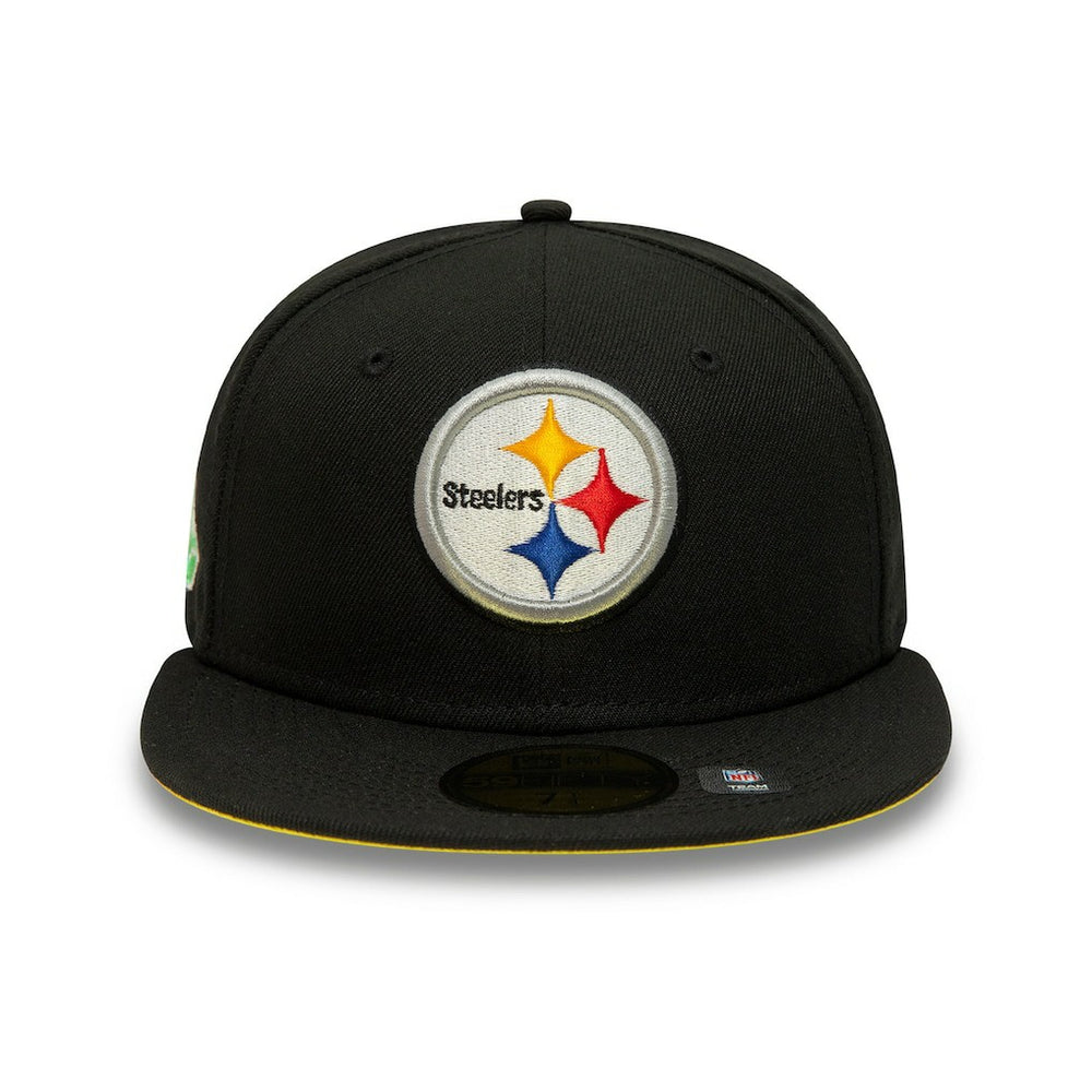 Pittsburgh Steelers New Era Super Bowl XL Citrus Pop 59FIFTY Fitted Hat - Black Hats