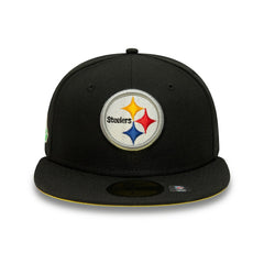Pittsburgh Steelers New Era Super Bowl XL Citrus Pop 59FIFTY Fitted Hat - Black Hats