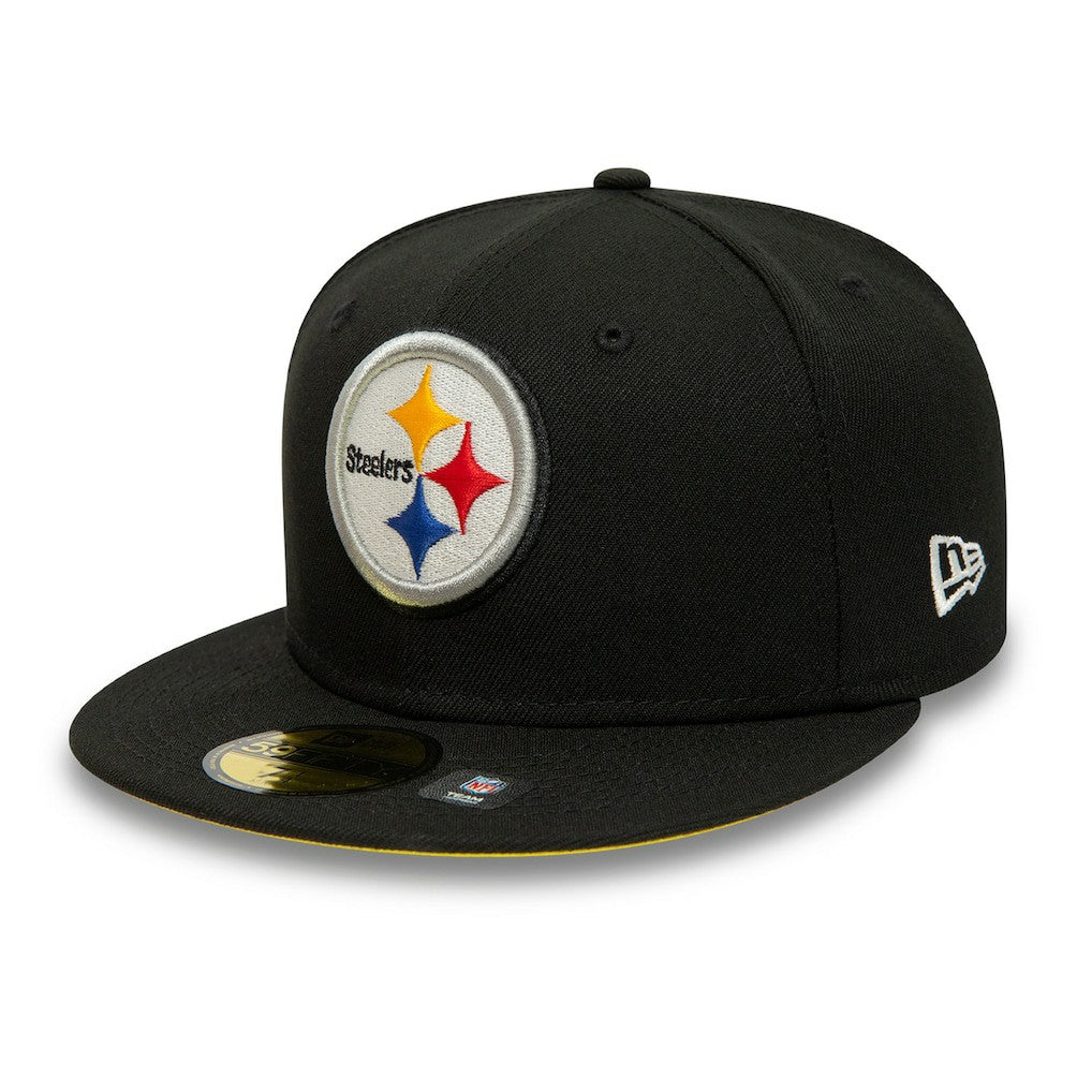 Pittsburgh Steelers New Era Super Bowl XL Citrus Pop 59FIFTY Fitted Hat - Black Hats