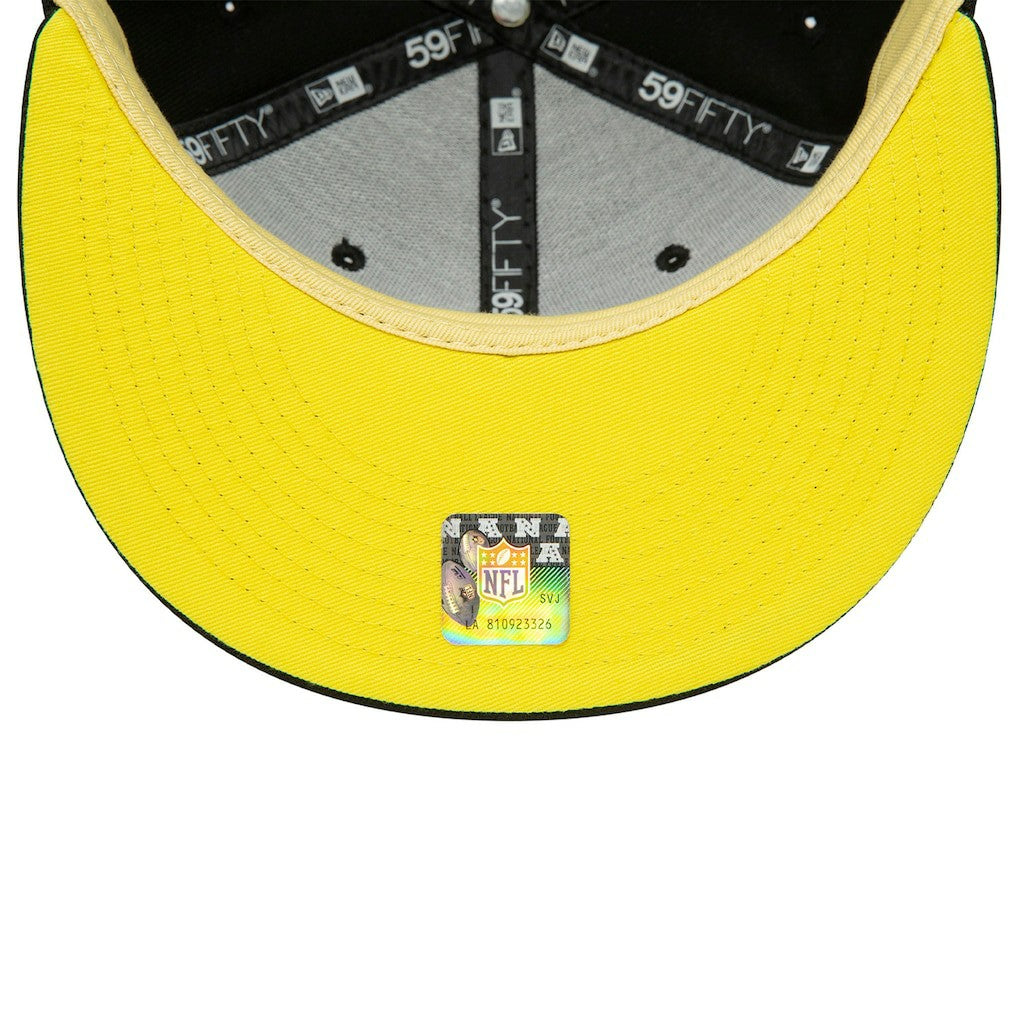 Pittsburgh Steelers New Era Super Bowl XL Citrus Pop 59FIFTY Fitted Hat - Black Hats