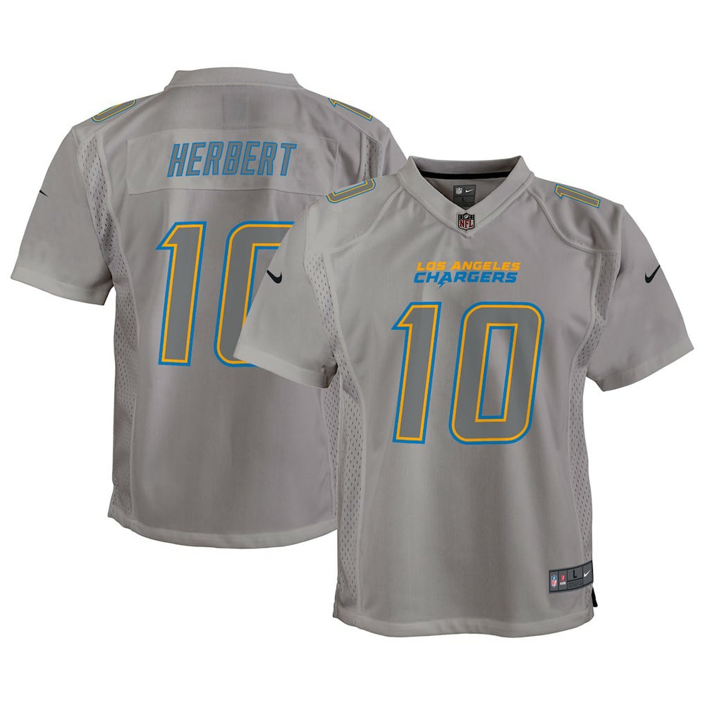 Justin Herbert Los Angeles Chargers Youth Atmosphere Game Jersey - Gray Jerseys