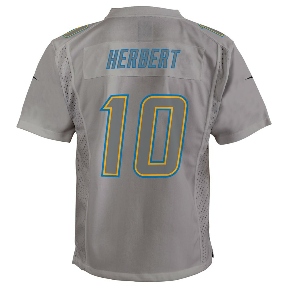 Justin Herbert Los Angeles Chargers Youth Atmosphere Game Jersey - Gray Jerseys