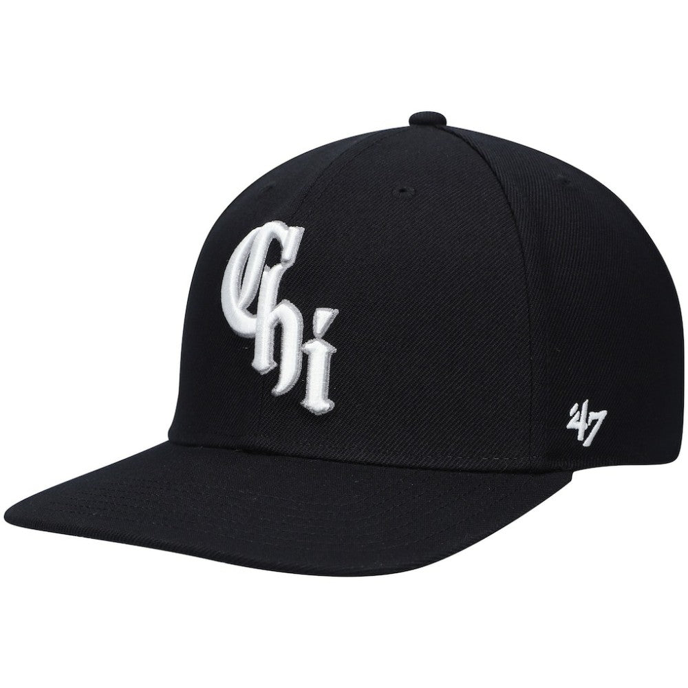 Chicago White Sox '47 2021 City Connect Captain Snapback Hat - Black Hats