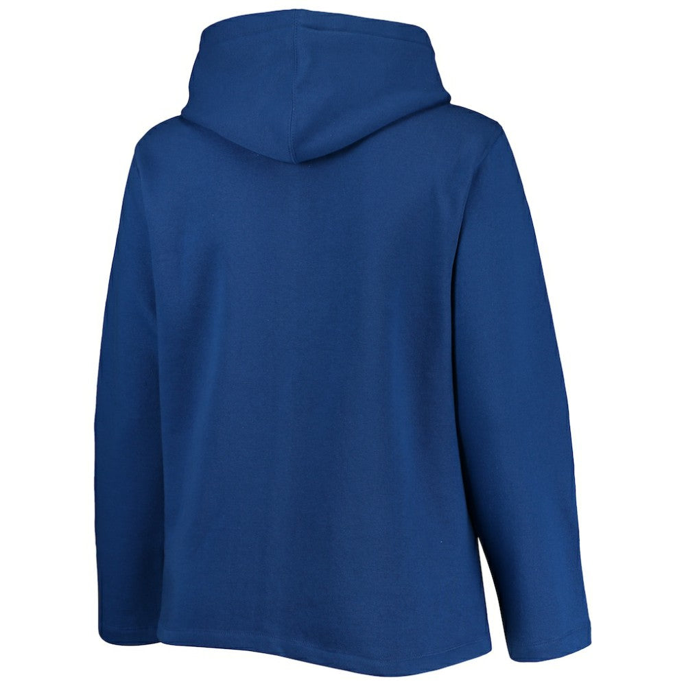 Chicago Cubs Soft as a Grape Women's Plus Size Side Split Pullover Hoodie - Royal Hoodies