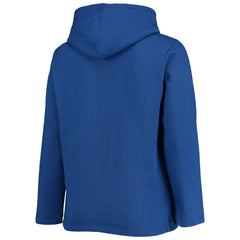 Los Angeles Dodgers Soft as a Grape Women's Plus Size Side Split Pullover Hoodie - Royal Hoodies