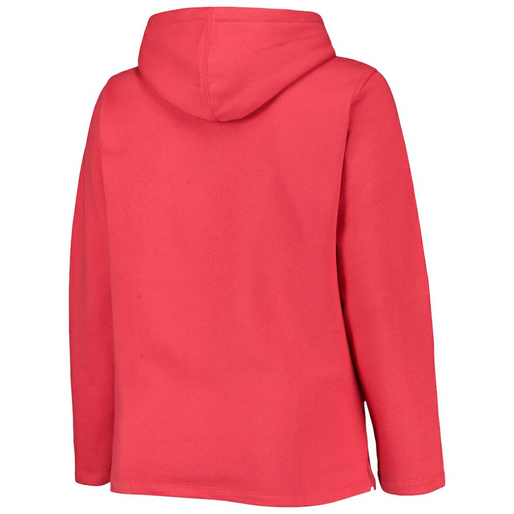 Washington Nationals Soft as a Grape Women's Plus Size Side Split Pullover Hoodie - Red Hoodies