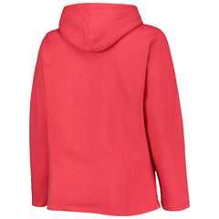 Washington Nationals Soft as a Grape Women's Plus Size Side Split Pullover Hoodie - Red Hoodies
