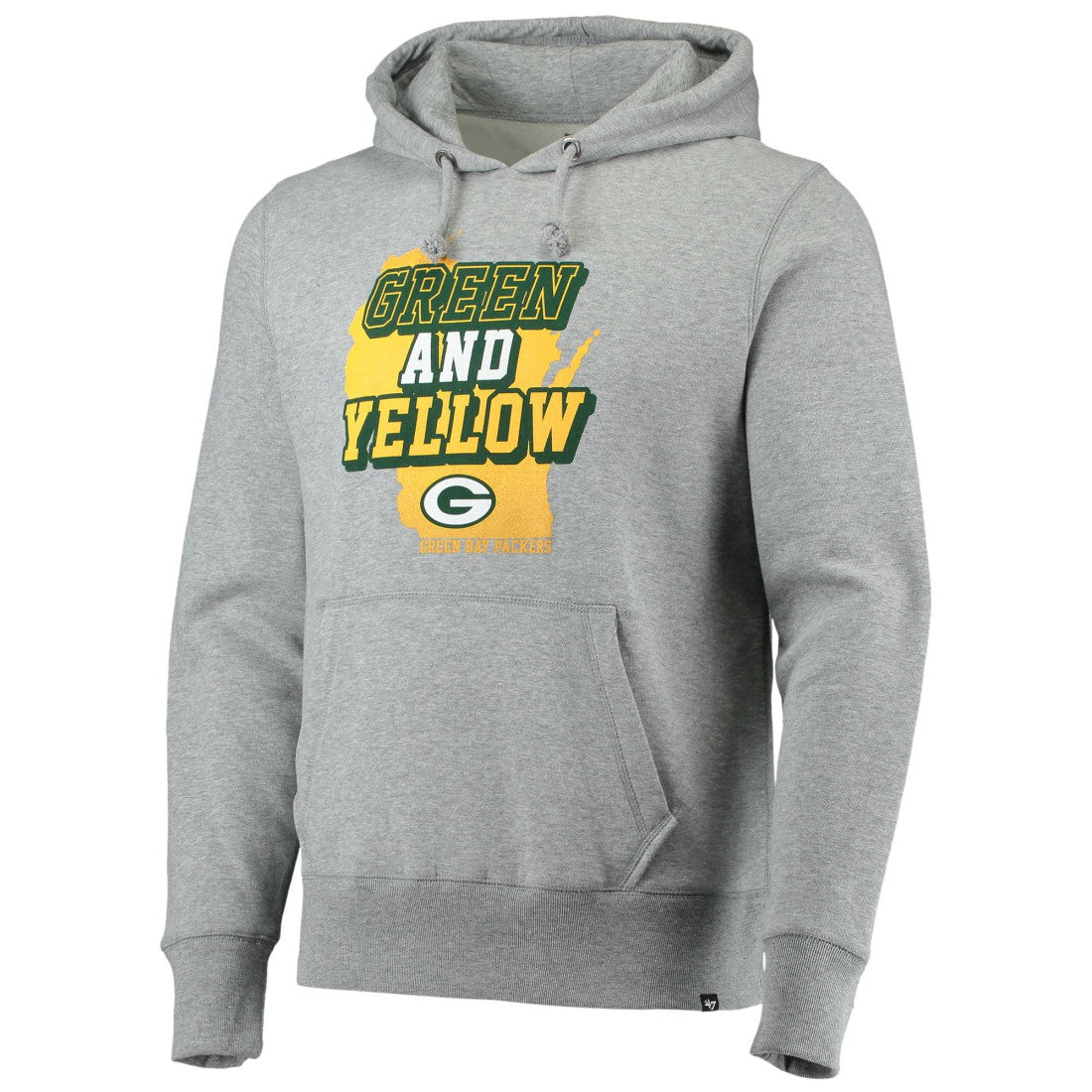 Green Bay Packers '47 Team Headline Pullover Hoodie - Heathered Gray Hoodies