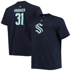 Philipp Grubauer Seattle Kraken Fanatics Big & Tall Name & Number T-Shirt - Deep Sea Blue | US 4696918