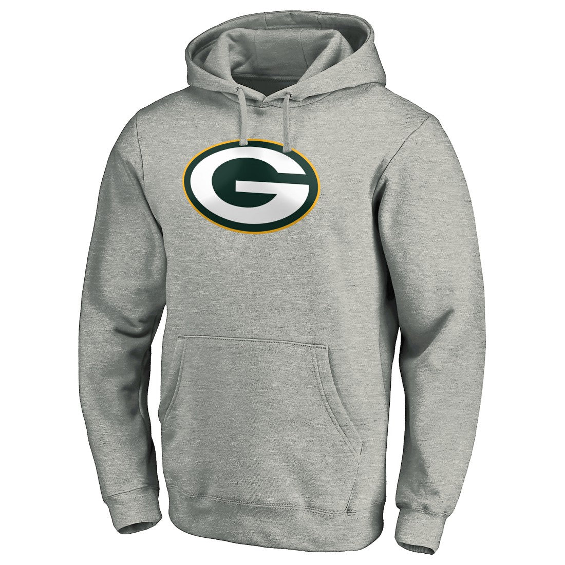 Green Bay Packers Primary Logo Fitted Pullover Hoodie - Heather Gray Hoodies