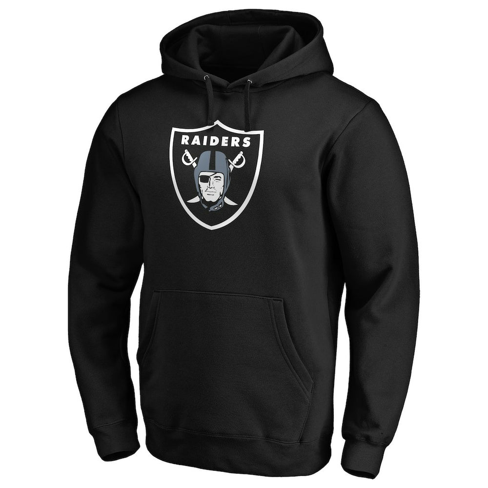 Las Vegas Raiders Primary Logo Fitted Pullover Hoodie - Black Hoodies
