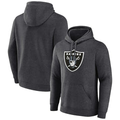 Las Vegas Raiders Primary Logo Fitted Pullover Hoodie - Charcoal Hoodies