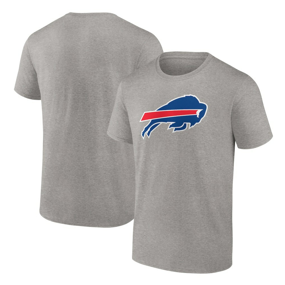 Buffalo Bills Primary Logo T-Shirt - Heather Gray T-shirts