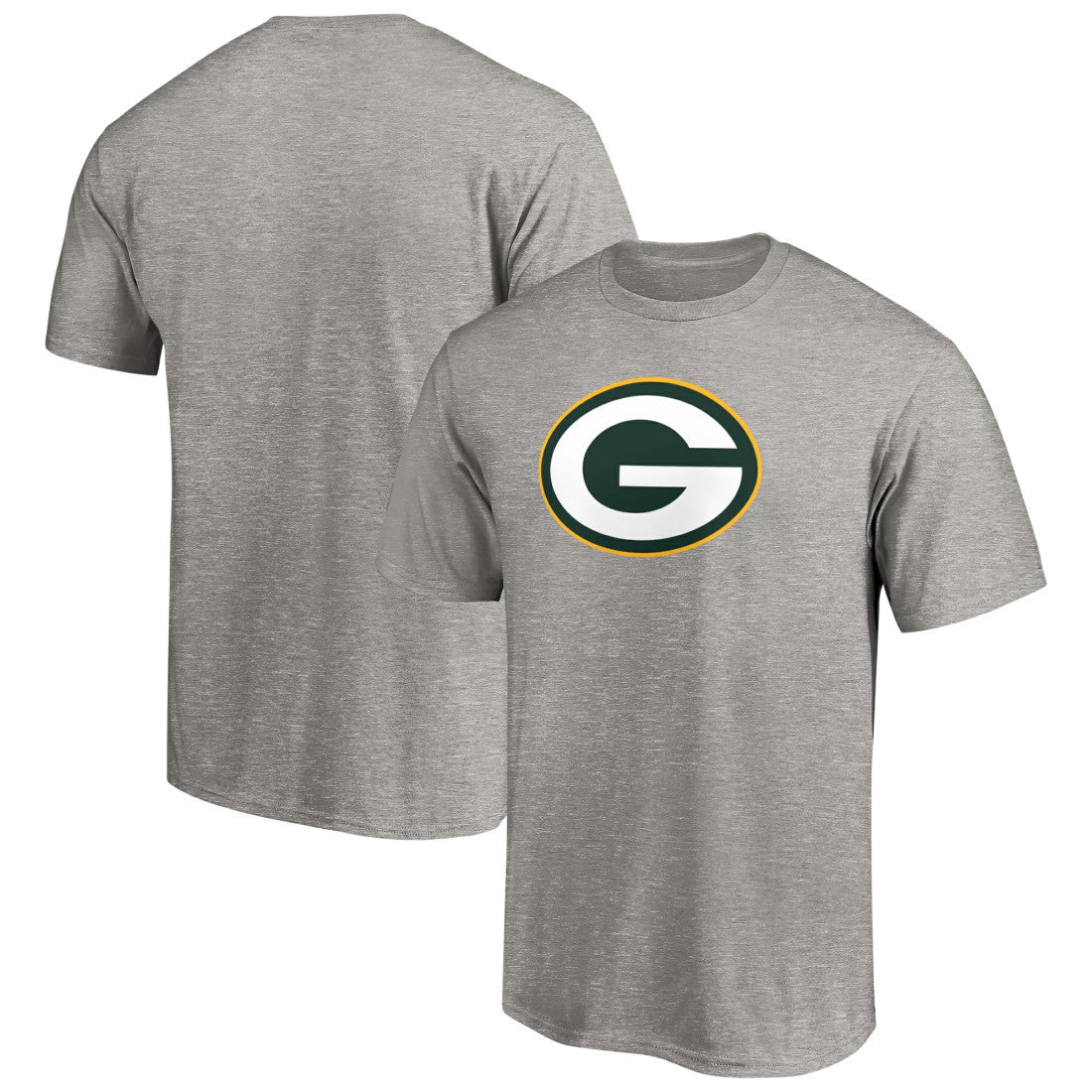 Green Bay Packers Primary Logo T-Shirt - Heather Gray T-shirts