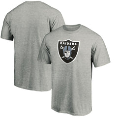 Las Vegas Raiders Primary Logo T-Shirt - Heather Gray T-shirts