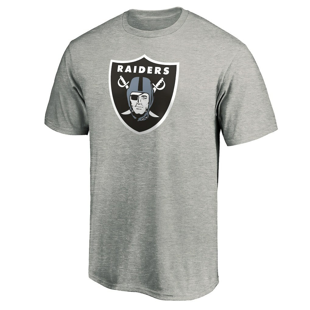 Las Vegas Raiders Primary Logo T-Shirt - Heather Gray T-shirts