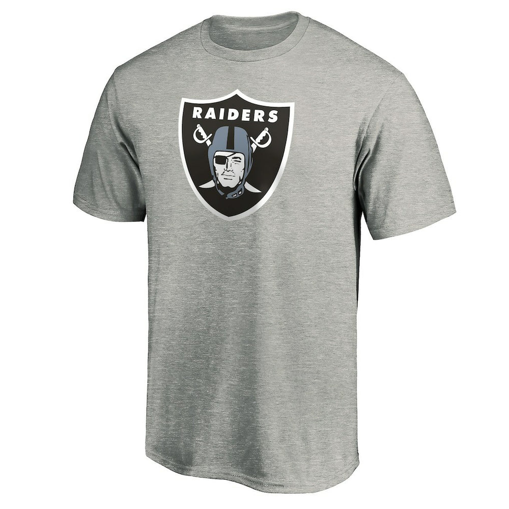 Las Vegas Raiders Primary Logo T-Shirt - Heather Gray T-shirts