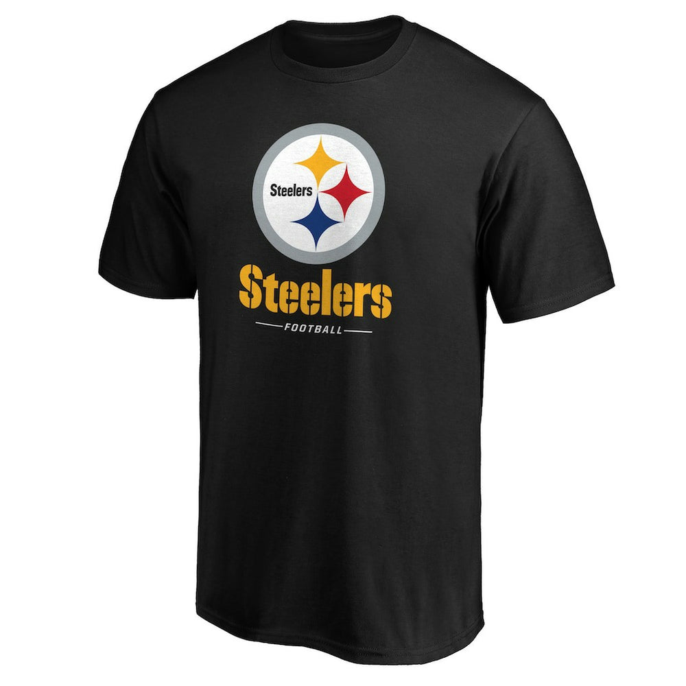 Pittsburgh Steelers Team Lockup T-Shirt - Black T-shirts