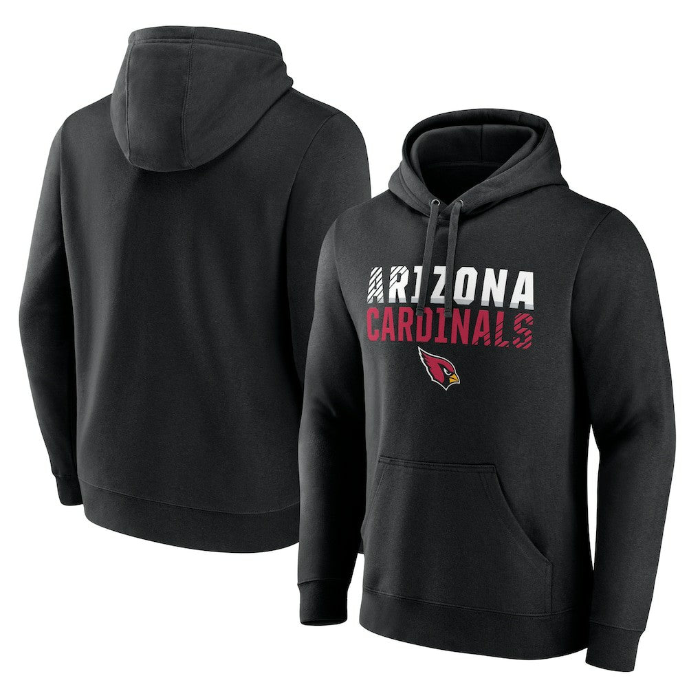 Arizona Cardinals Fade Out Fitted Pullover Hoodie - Black Hoodies