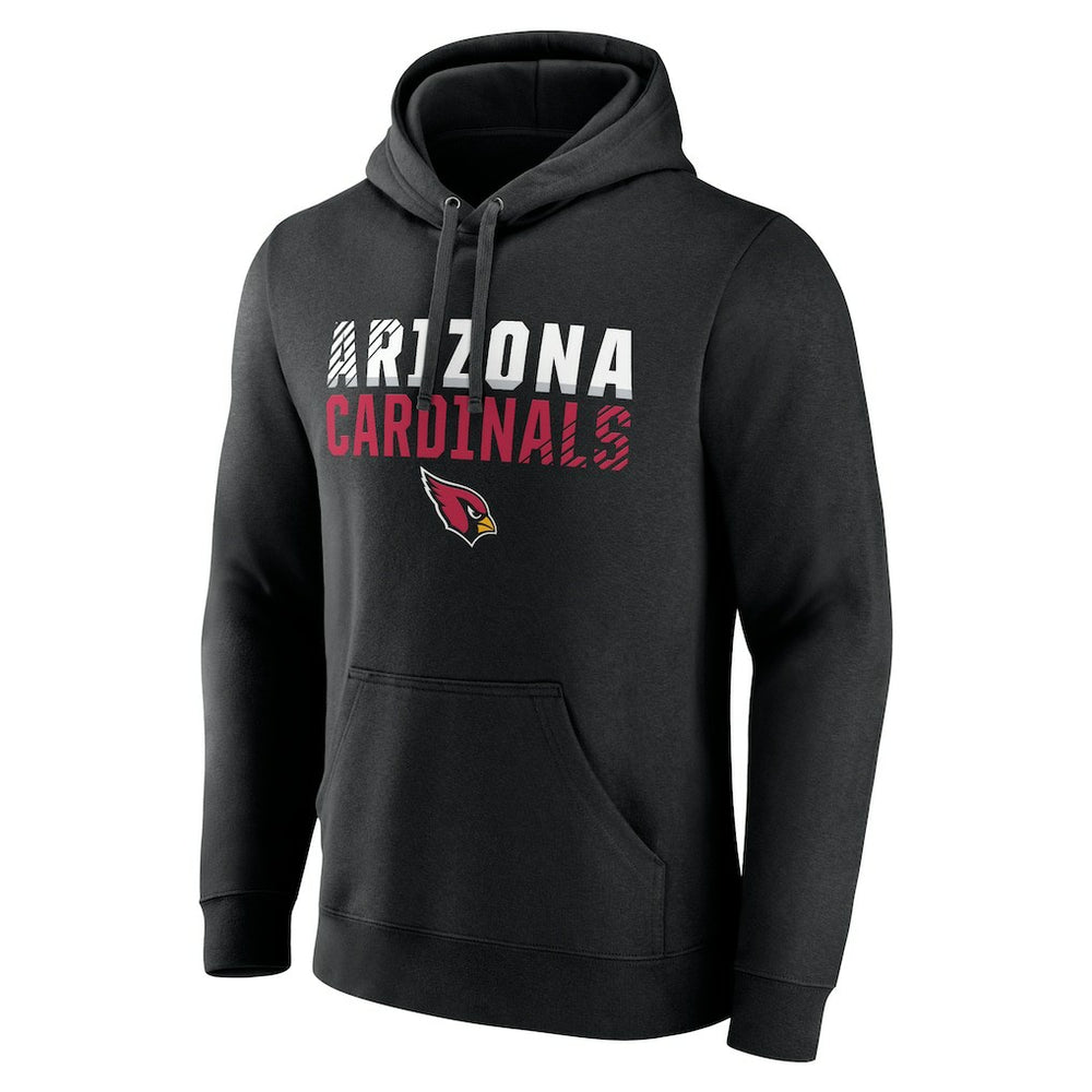 Arizona Cardinals Fade Out Fitted Pullover Hoodie - Black Hoodies