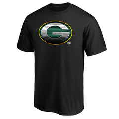 Green Bay Packers Midnight Mascot Team Logo T-Shirt - Black T-shirts