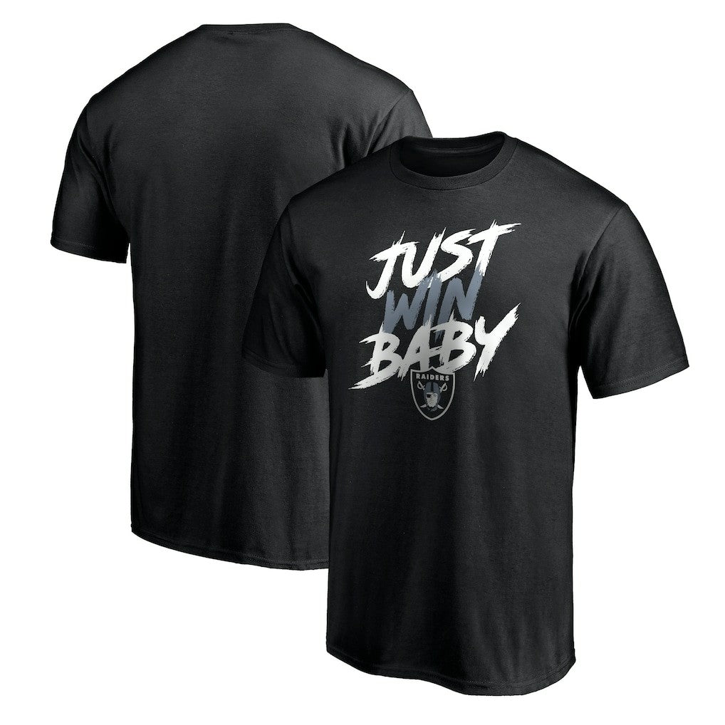 Las Vegas Raiders Just Win T-Shirt - Black T-shirts