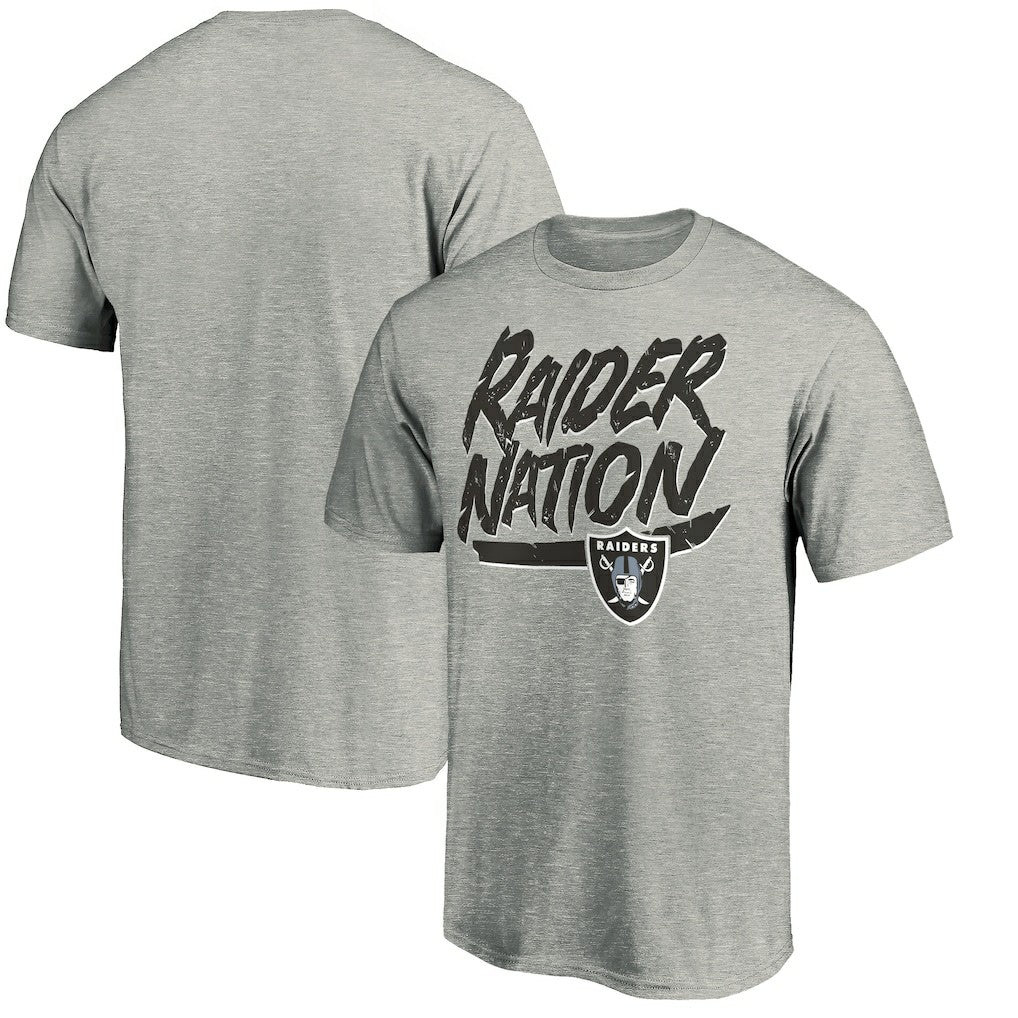 Las Vegas Raiders Hometown Collection Raider Nation T-Shirt - Heathered Gray T-shirts
